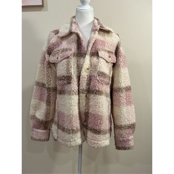 Sadie & Sage Women's Plaid Oversize Western Shacket Multicolor Size Small - Picture 1 of 10